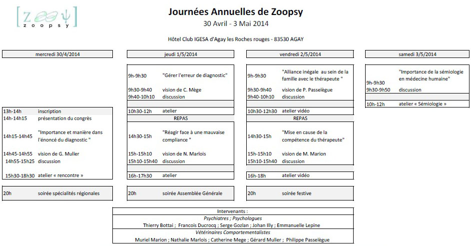 Programme JAZ 2014